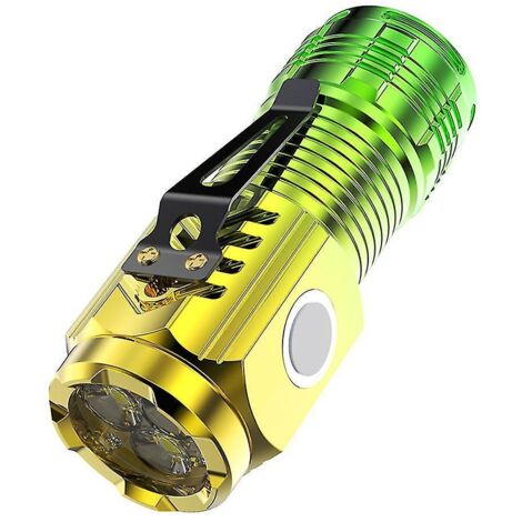 Mini lampe torche à trois lentilles, lumière vive, rechargeable, portable, pour l'éclairage extérieur, longue portée puissante. - AquaForge (1/5)