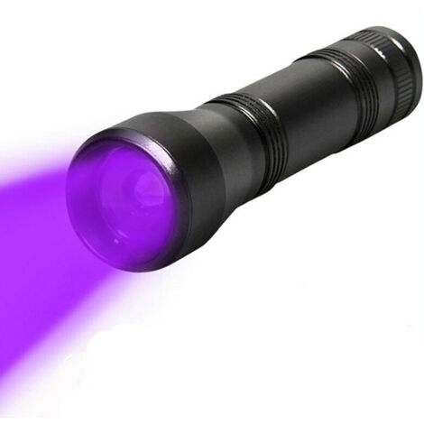 Lampe torche UV 365 nm pour minéraux et scorpions, corps en alliage d'aluminium anodisé haute durabilité, Avent-AquaForge lumière noire ultraviolette.