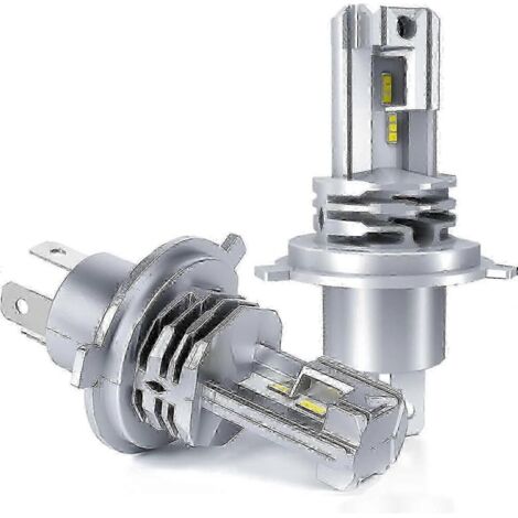 Kit d'ampoules LED H4 pour voiture - Conversion feux de croisement/route, blanc 6500K, 12V-24V, amélioration de l'éclairage automobile dzjm2-AquaForge (1/5)