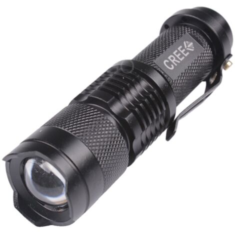 Mini lampe torche étanche noire CREE Q5 2000 lumens - AquaForge (1/5)