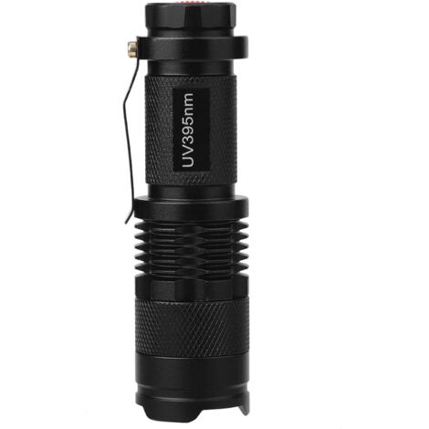 Lampe torche UV avec double LED 365 nm et 395 nm pour les taches d'animaux, l'encre invisible et les codes de sécurité. Compatible avec les ordinateurs portables. - AquaForge (1/5)