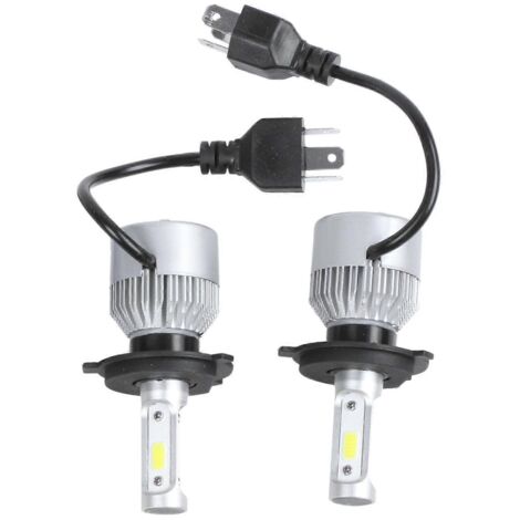 2 ampoules LED S2 H4 72 W 8000 lm pour voiture, feux de croisement/route, blanc 6000 K - AquaForge (1/5)