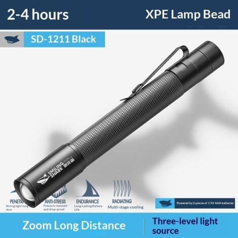 Lampe torche LED en forme de stylo avec clip, idéale pour le travail, le camping et la pêche. - AquaForge (1/5)