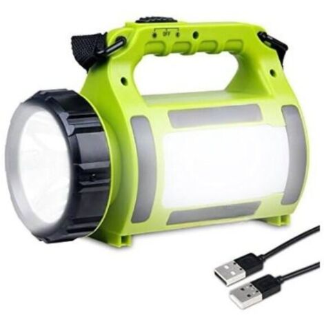 Lampe torche LED rechargeable et étanche, batterie CREE 3-en-1 de 2600 mAh, puissante et portable, idéale pour le camping, avec câble USB inclus - AquaForge (1/5)