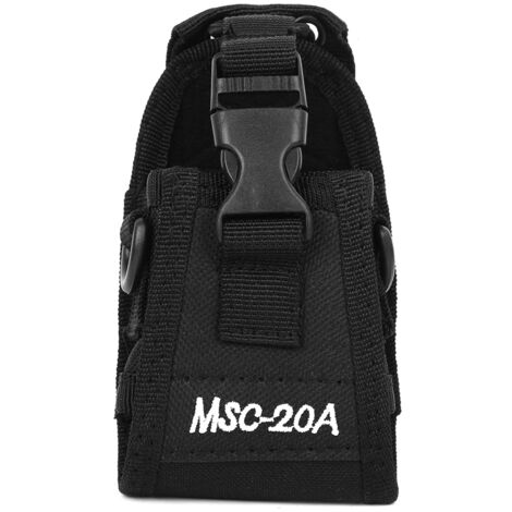 MSC-20A Housse de ceinture universelle en nylon réglable pour talkie-walkie bidirectionnel avec bandoulière-AquaForge (1/5)