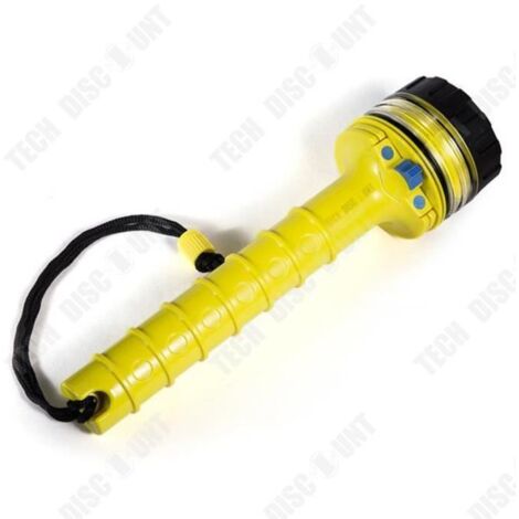 Lampe torche LED - TD® Plongée en profondeur, étanche 100-200 mètres, jaune - AquaForge (1/4)