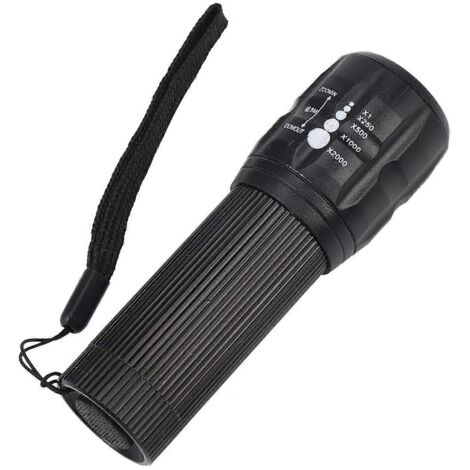 Lampe torche LED 18650/AAA haute puissance, rechargeable, zoomable et étanche - AquaForge (1/5)