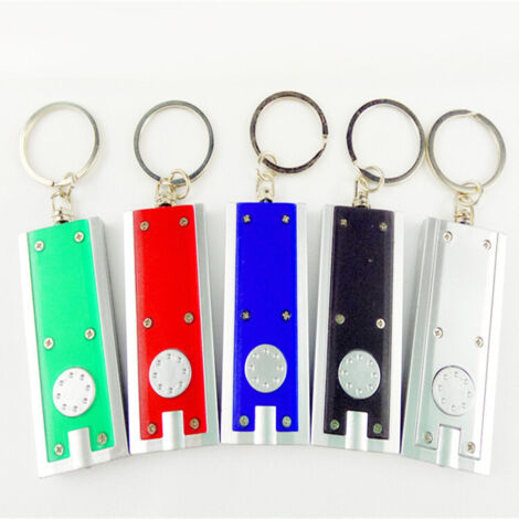 Lot de 10 petites lampes de poche porte-clés LED (couleur aléatoire) - Visible - AquaForge