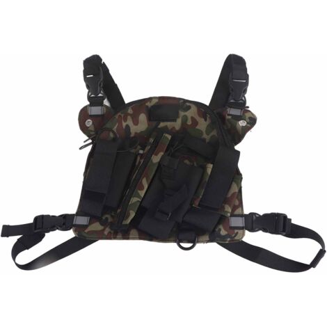 Gilet de camouflage pour talkie-walkie, harnais de poitrine, étui ventral, sac de transport extérieur-AquaForge (1/5)