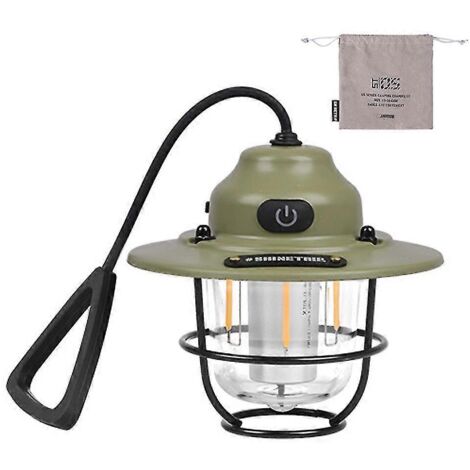 Lampe de camping suspendue sans fil et portable, style rétro, idéale pour les tentes et les espaces intérieurs. Propose plusieurs modes d'éclairage - AquaForge (1/5)