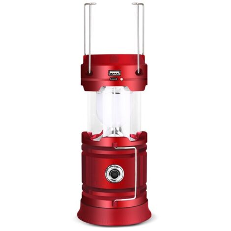 Lampe torche LED portable pour le camping, rechargeable par USB, pour une utilisation en extérieur et en cas d'urgence (lumière rouge) qd-AquaForge (1/5)