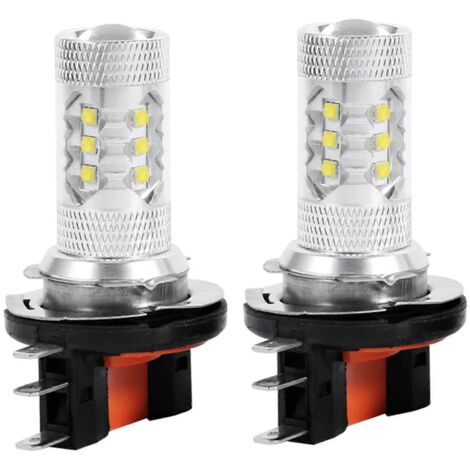2 ampoules LED H15 pour phares - 80 W, 16 LED 3030, feux antibrouillard haute puissance pour voitures, visibilité accrueEspe-AquaForge Gifts (1/2)