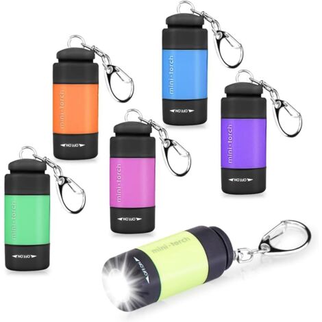 Mini lampe torche, lot de 6 lampes torches LED rechargeables pour enfants via USB, ZQKLA-AquaForge (1/5)