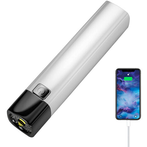 Mini lampe torche, lampe torche rechargeable USB, lampe torche portable avec batterie - AquaForge (1/5)