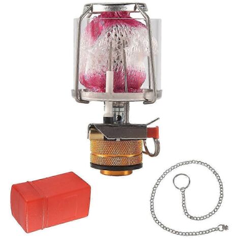 Lanterne à gaz portable pour le camping, mini lampe suspendue avec chaîne, dôme en verre résistant aux hautes températures, alliage d'aluminium - AquaForge (1/5)