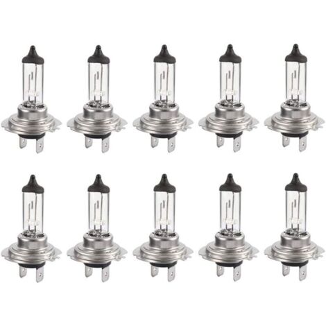 Lot de 10 ampoules LED halogènes H7 12V 55W durables, à lumière blanc chaud, pour feux de croisement et de route, par DEBUNS - AquaForge (1/5)