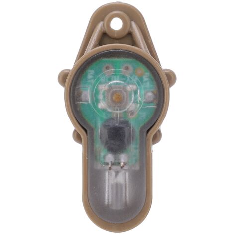 Mini lampe torche de sécurité pour la survie en extérieur, étanche IPX8, fixation sur casque, avec trou de suspension, base couleur argile - e-AquaForge (1/5)