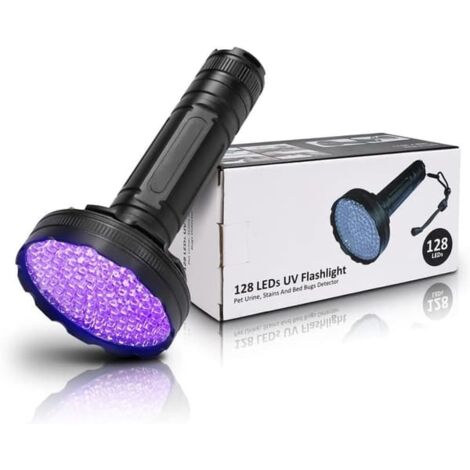 Lampe torche UV avec 128 LED de 395 nm, lumière noire, lampe ultraviolette, portable - AquaForge (1/5)