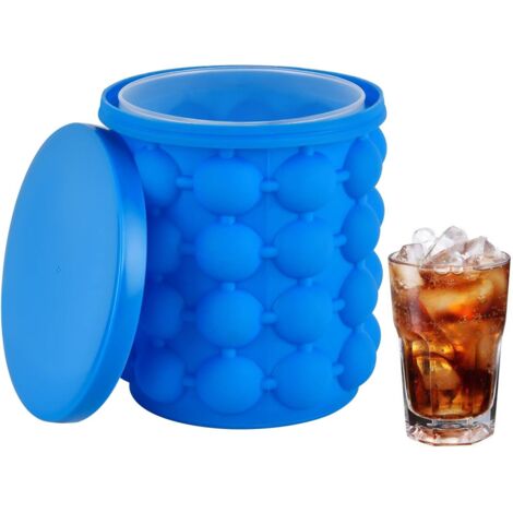 Seau à glaçons en silicone Elegant Chills, moule à glaçons au design rond et portable, garantissant un matériau sûr et une durée de refroidissement prolongée - AquaForge (1/5)