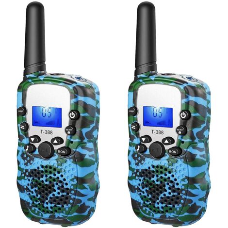 Talkies-walkies pour enfants, portée de 3 km, radios portables pour enfants, jouet pour enfants, longue portée, 22 canaux avec lampe torche, camping en plein air, randonnée-AquaForge (1/5)