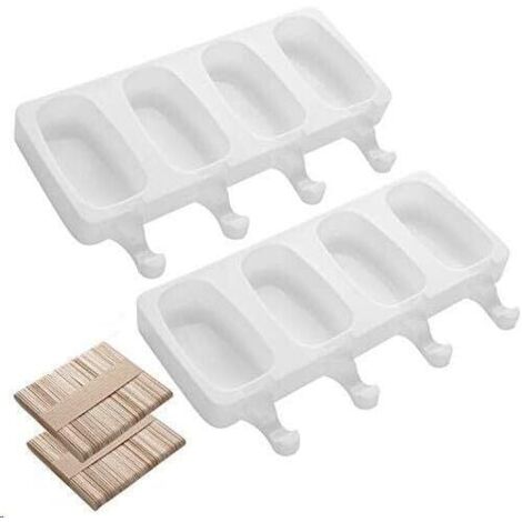 Moule à glace en silicone, 26 x 14,5 cm, lot de 2, pour desserts maison, sans BPA, idéal pour les enfants et les adultes +-AquaForge (1/5)