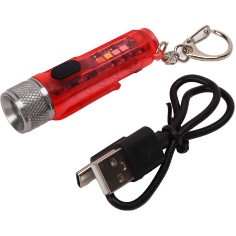 Mini lampe torche portable et légère avec plusieurs modes d'éclairage pour le vélo, la randonnée, le camping et la pêche en extérieur (rouge). - AquaForge (1/5)