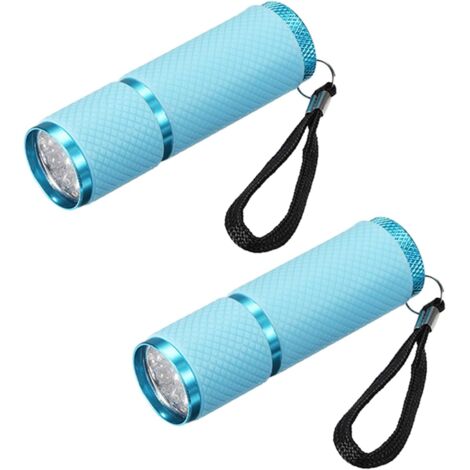 Lampes torches puissantes, lot de 2 mini lampes en aluminium avec revêtement en caoutchouc et poignée, idéales pour le camping et la randonnée. - AquaForge (1/5)