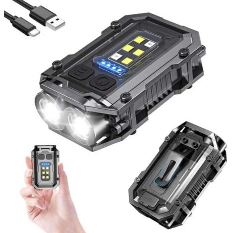Mini lampe torche de poche LED, rechargeable par USB, avec lumière bleue et noire. - AquaForge (1/5)