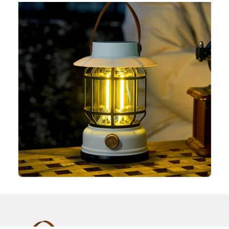 Lampe de camping rechargeable de style rétro avec batterie longue durée. - AquaForge (1/3)