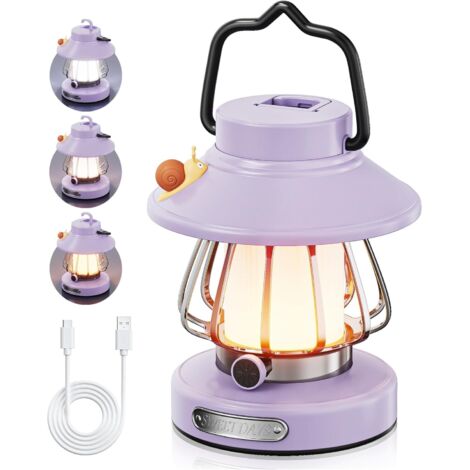 Lanterne de camping violette pour usage extérieur - AquaForge (1/4)
