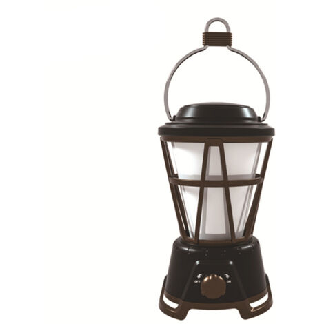 Lanterne de camping LED rechargeable, portable, avec batterie externe, style rétro, idéale pour la randonnée, la pêche, les réparations et l'éclairage - AquaForge (1/5)