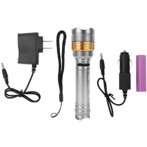Lampe torche portative en alliage d'aluminium brillant pour le camping et la chasse (blanche) - AquaForge (1/5)