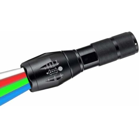 Lampe torche multicolore avec 4 modes LED pour les activités extérieures et nocturnes [JSR]-AquaForge (1/5)