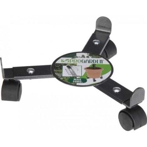 Support à roulettes pour pots de fleurs - Pro Garden Métal Réglable Charge maximale 50 kg - AquaForge (1/3)