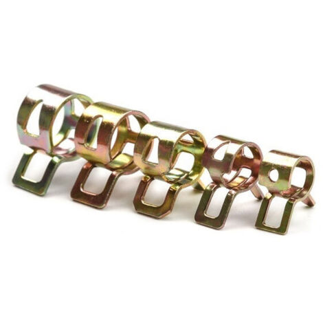 Collier de serrage à ressort galvanisé durable pour tuyau d'air basse pression, 5 à 10 mm, silicone, lot de 6 (M6) - AquaForge (1/5)