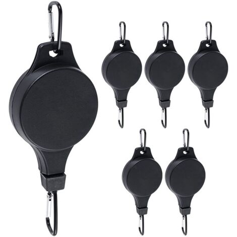 Support pour plantes réglable avec roulettes - 5 crochets télescopiques externes. Compatible avec la plupart des pots. Noir - AquaForge (1/5)