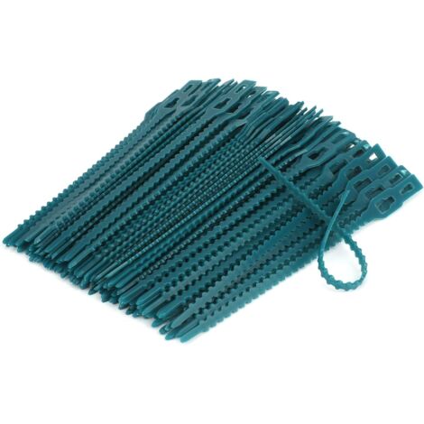200 attaches flexibles et réglables de 13 cm pour plantes, tomates, jardinage (vert) - AquaForge (1/5)