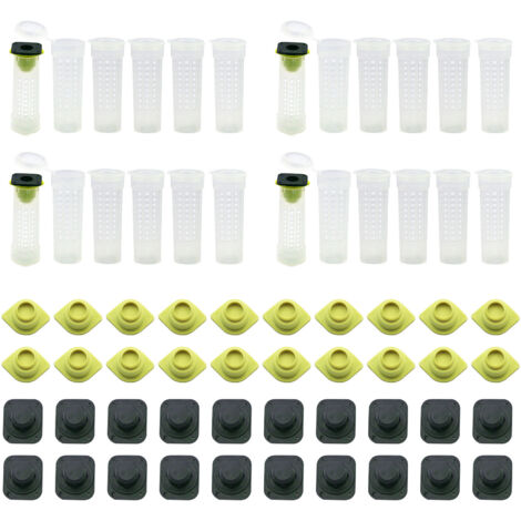Kit de 24 cages apicoles - Cage à reine roulante, matériel et outils pour insectes, 7,6 x 2,6 cm - AquaForge (1/5)