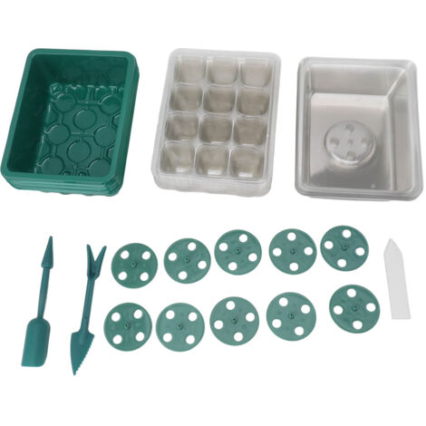 Plateau en plastique transparent à 12 trous avec couvercle pour le semis en horticulture. - AquaForge (1/5)