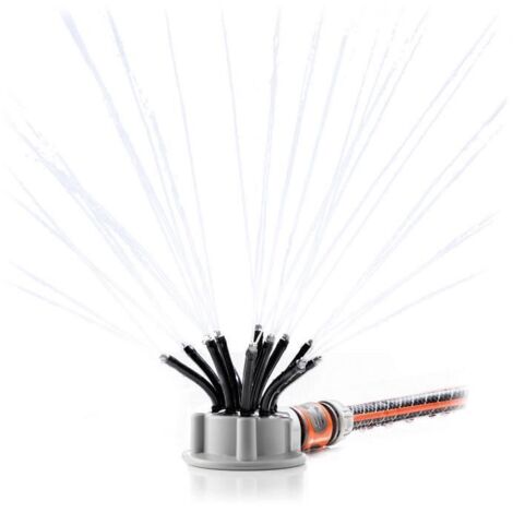 Arroseur 360° - INNOVAGOODS Orientation réglable 12 tubes (36 buses) Portée 2-10 m² Raccordement et tige - AquaForge (1/4)