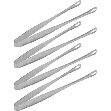 Ensemble de 4 pinces de cuisine en acier inoxydable, idéales pour les barbecues, le service des viandes et des poissons frits. - AquaForge (1/5)