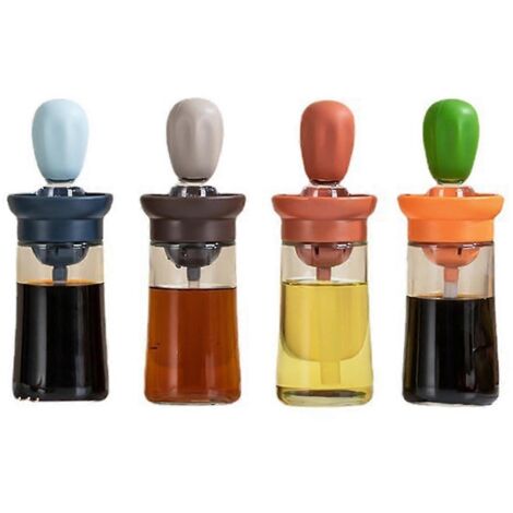 Ensemble de 4 pinceaux en silicone pour huile, bouteilles et confiseries, idéal pour le gril et la cuisine. Nouveaux accessoires de cuisine. - AquaForge (1/5)