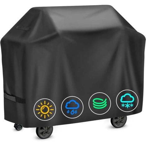 Housse carrée imperméable pour barbecue à gaz, pour une utilisation en extérieur, 147 x 61 x 117 cm. Résistante aux déchirures, protection UV, couleurs inaltérables - AquaForge (1/5)