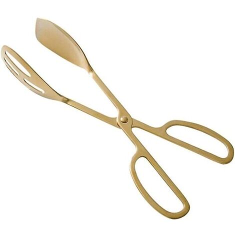 Pinces de cuisine épaisses en acier inoxydable, accessoires de cuisine, pour steaks au barbecue (dorées) - AquaForge (1/5)