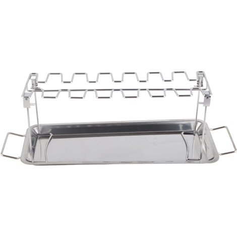 Grille en forme de larme pour cuisses de poulet, acier inoxydable, rôtissage, accessoires de barbecue - AquaForge (1/5)