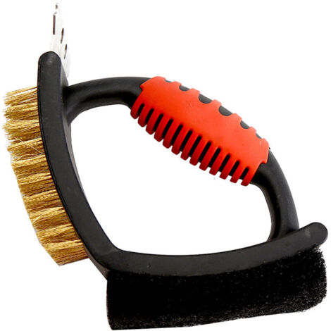 Brosse pour barbecue, accessoires de nettoyage pour laiton, brosse multifonction 3 en 1 pour barbecue - AquaForge (1/5)