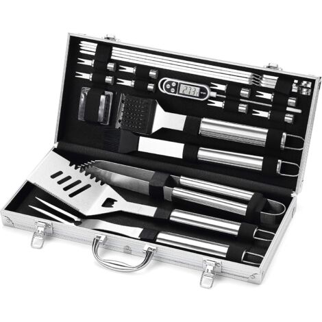 Ensemble barbecue 20 pièces, accessoires de grillade avec sac de transport, ustensiles de barbecue professionnels - idéal pour les grillades - AquaForge (1/5)