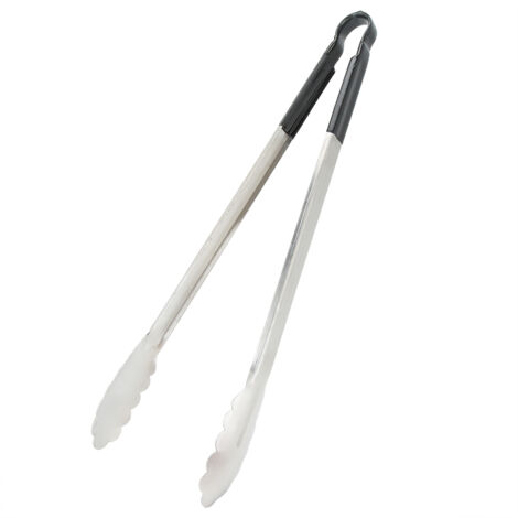 Pince à barbecue en acier inoxydable avec poignée noire, support pour grille, accessoires de barbecue, outil de coupe - AquaForge (1/5)