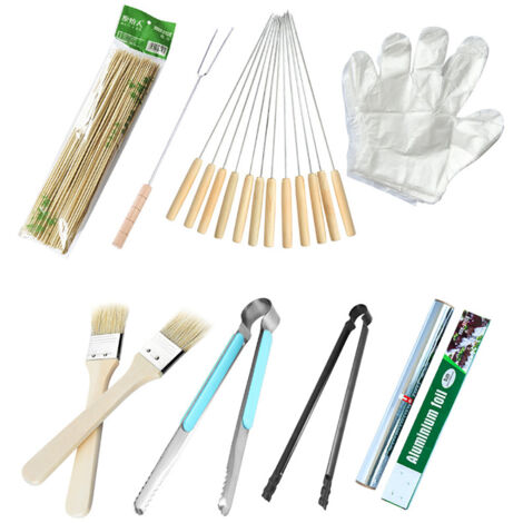 Ensemble barbecue 12 pièces - Kit complet pour grillades intérieures et extérieures avec brochettes et accessoires. - AquaForge (1/5)