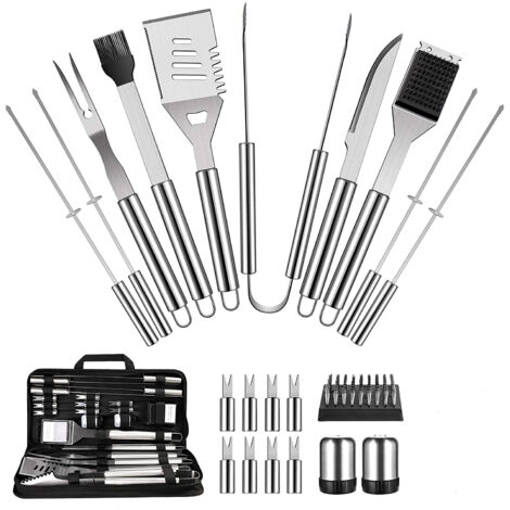 Accessoires pour barbecue, ensemble d'ustensiles de grillade, 22 pièces en acier inoxydable - AquaForge (1/5)